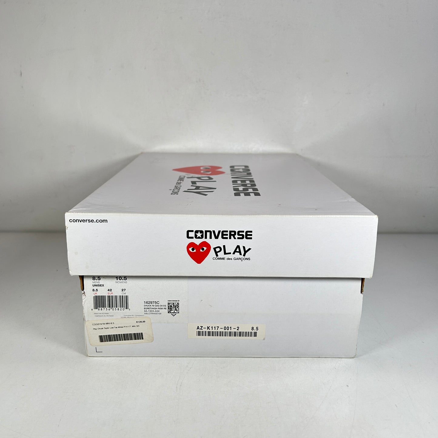 162975C Converse Chuck Taylor All Star 70 Ox CDG PLAY Multi-Heart White [USED] - 8.5 M (Used)