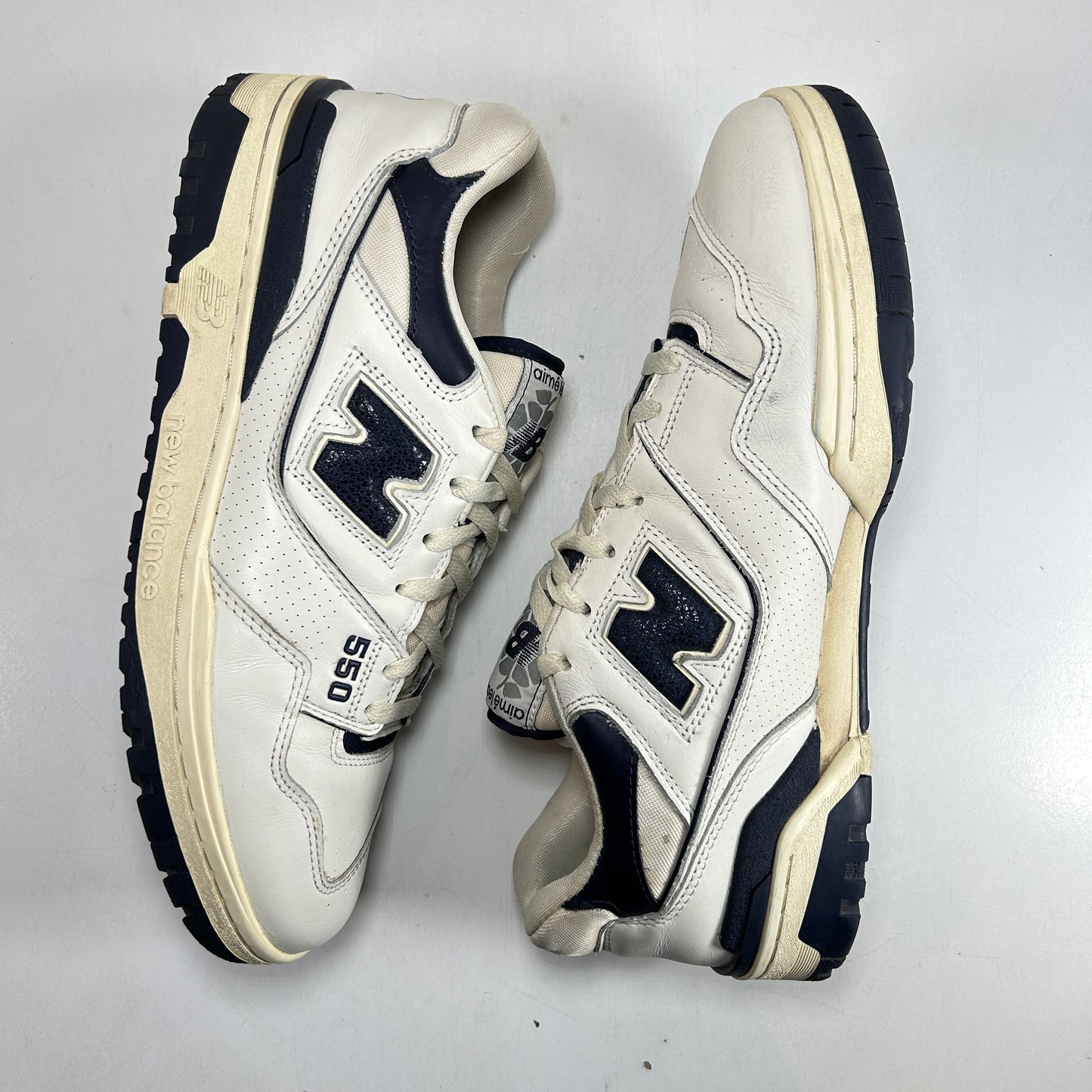 BB550ALF New Balance 550 Aime Leon Dore White Navy [USED] - 12 M (Used)