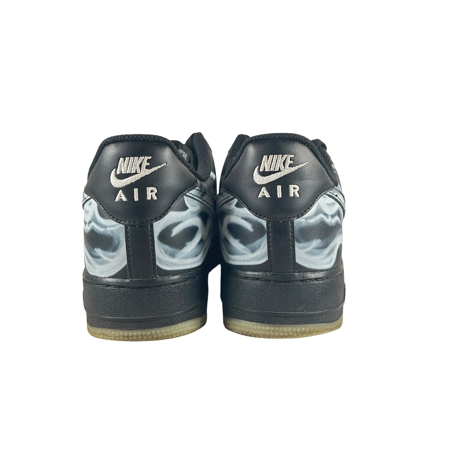 BQ7541 001 Nike Air Force 1 Low Black Skeleton Halloween (2019) [USED] - 11.5 M (Used) (No Box)