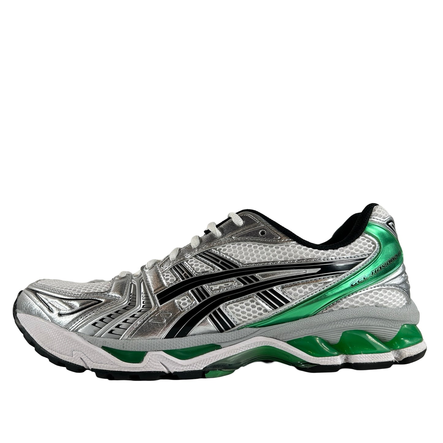 1201A019 110 ASICS Gel-Kayano 14 White Malachite Green [USED] - 9.5 M (Used) (No Box)