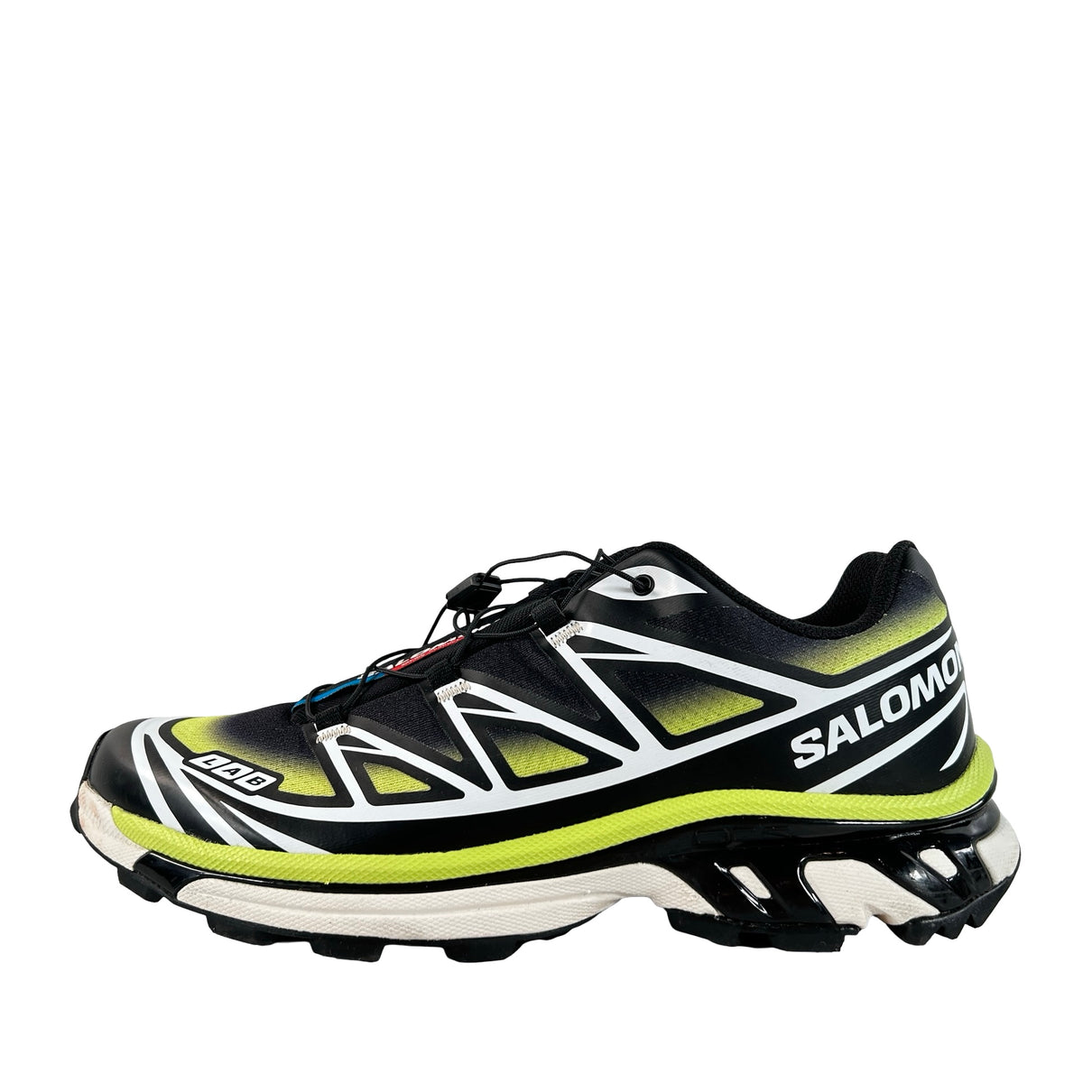 L47977400 Salomon XT-6 Skyline Black Sharp Green [USED] - 9.5 M (Used) (No Box)