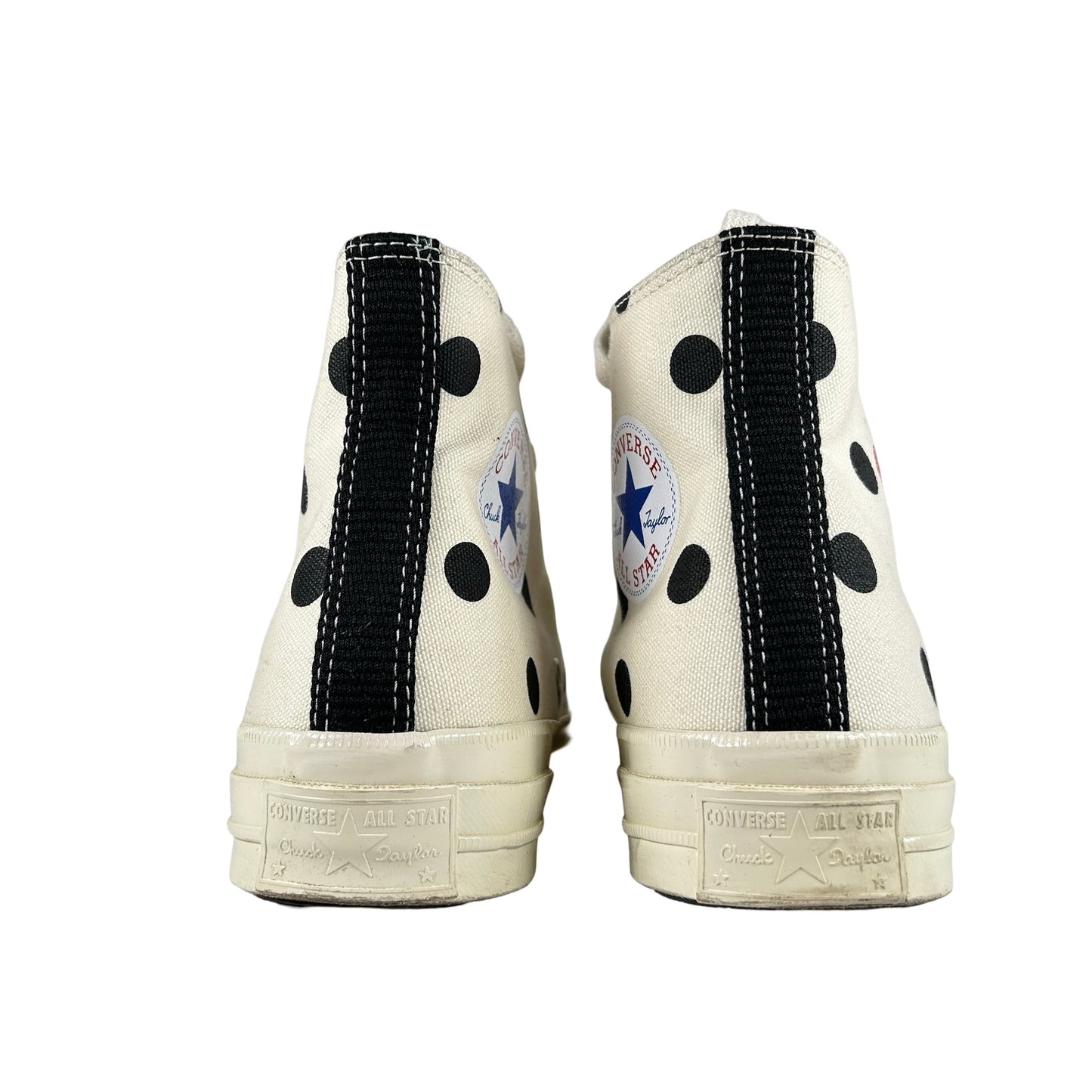 157251C Converse Chuck Taylor All Star 70 Hi Comme des Garcons PLAY Polka Dot White [USED] - 6 M (Used)