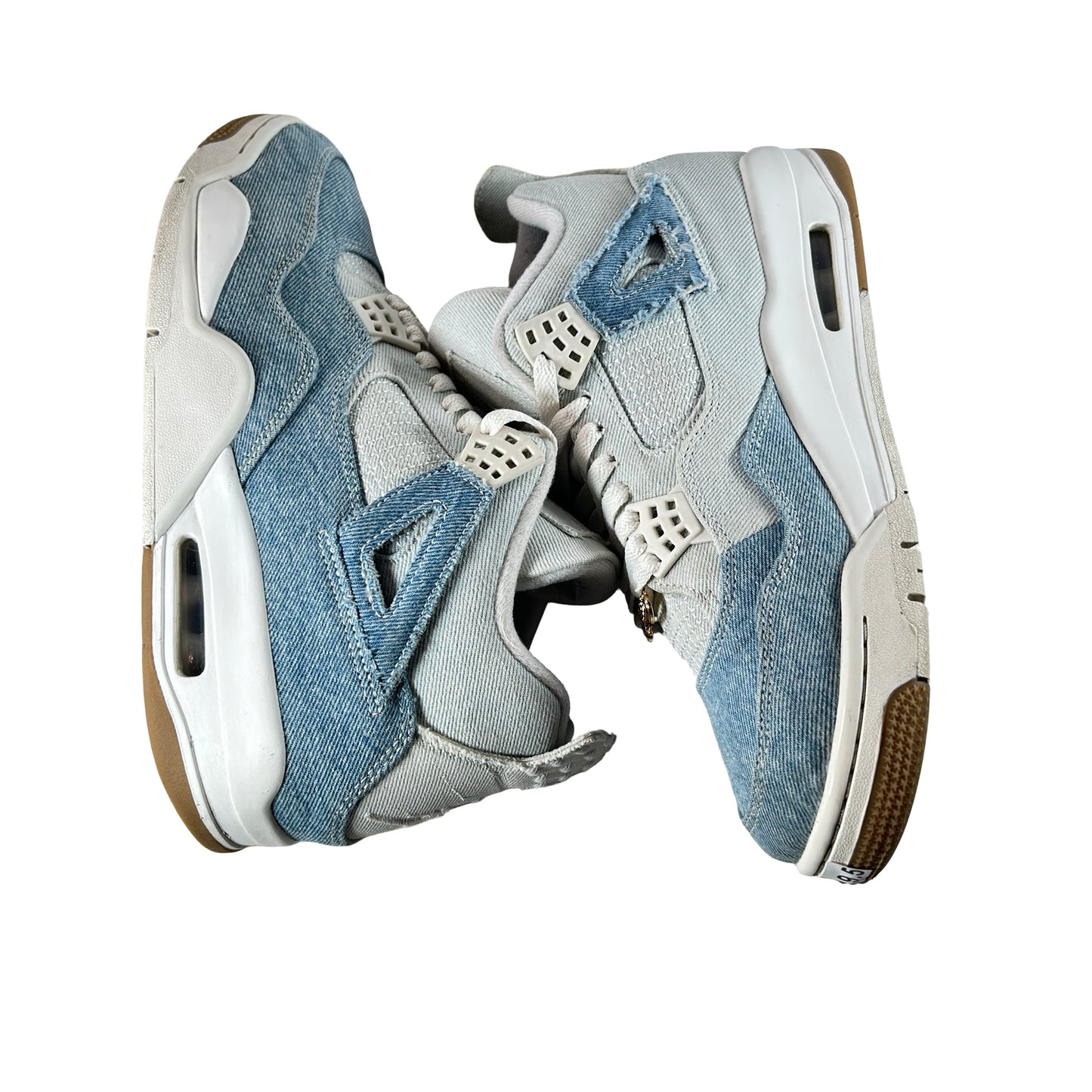 IB6716 100 Jordan 4 Retro TEX Denim Worn Blue (Women's) [USED] - 11 W (Used2)