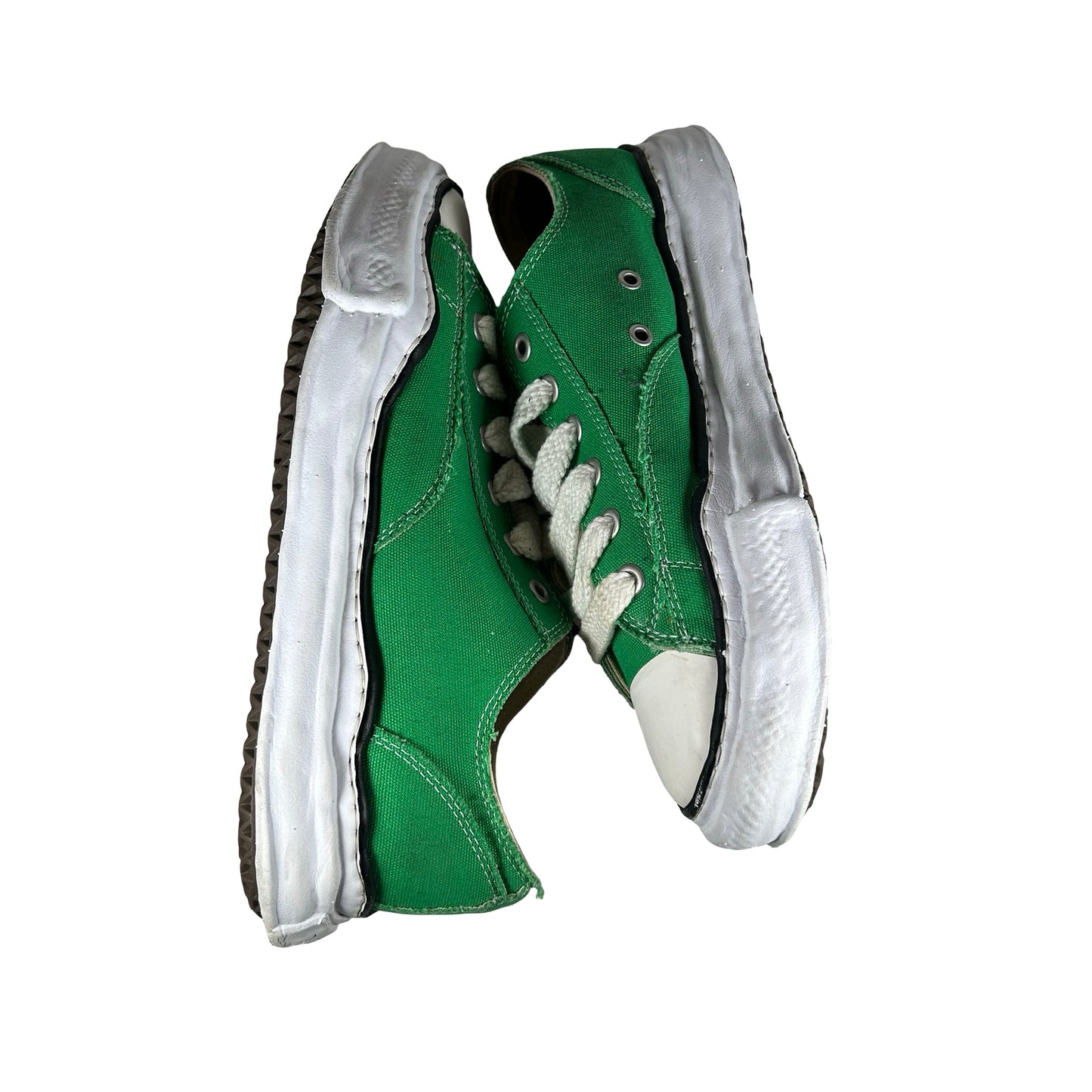 A01FW702 Maison Mihara Yasuhiro Peterson OG Sole Canvas Low Green [USED] - 45 EU (Used)