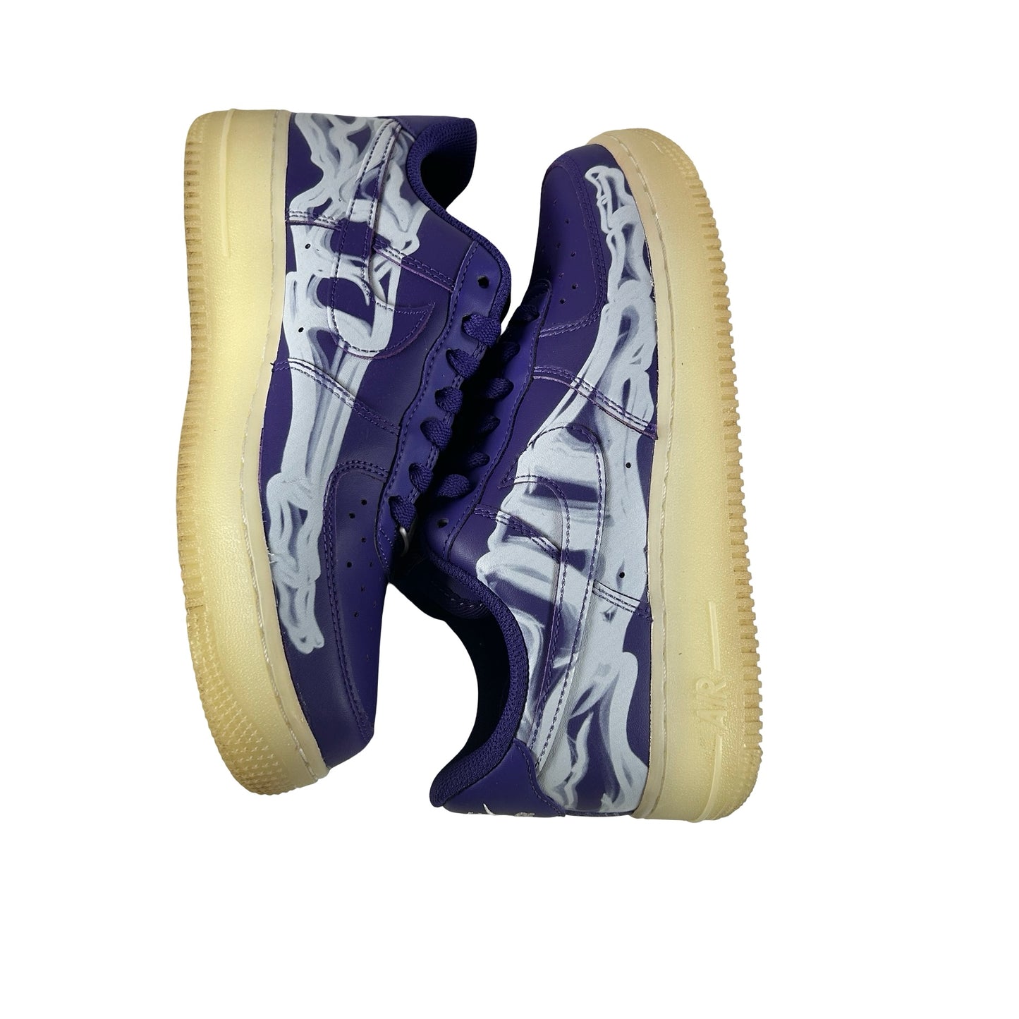 CU8067 500 Nike Air Force 1 Low '07 QS Purple Skeleton Halloween [USED] - 6 M (Used3)