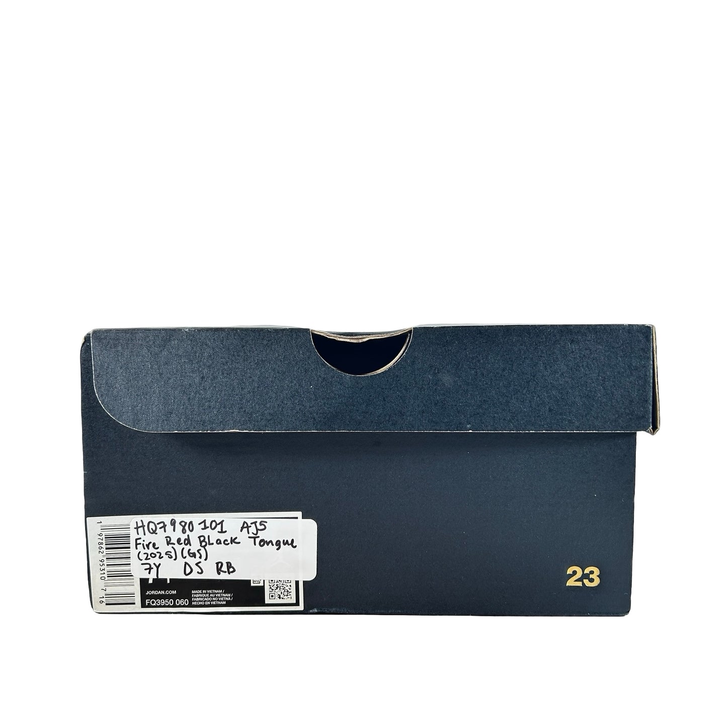 HQ7980 101 Air Jordan 5 Retro Fire Red Black Tongue (2025) (GS) [REPLACE BOX]