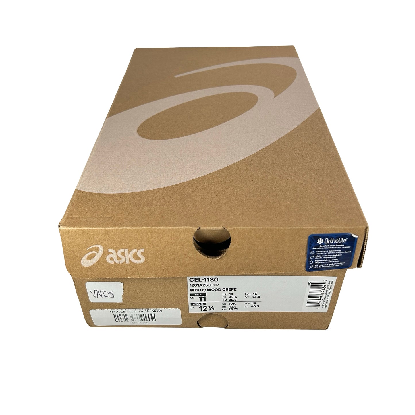 1201A256 117 ASICS Gel-1130 White Wood Crepe [USED] - 11 M (Used)