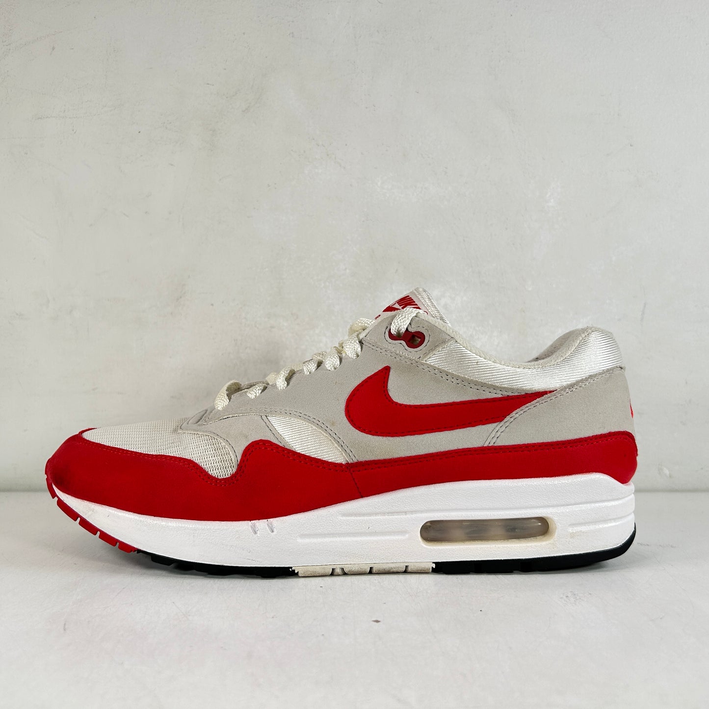 908375 103 Nike Air Max 1 Anniversary Red (2017/2018 Restock Pair) [USED] - 10 M (Used) (No Box)