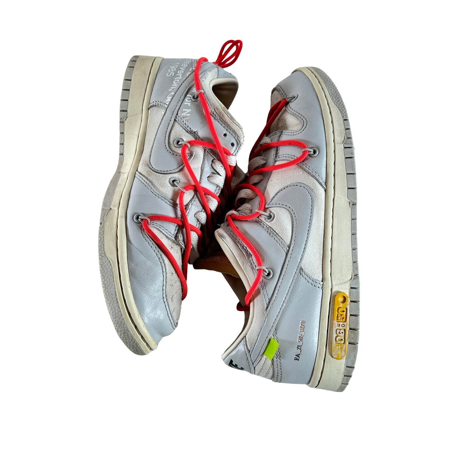 DM1602 110 Nike Dunk Low Off-White Lot 6 [USED] - 9 M (Used) (No Box)