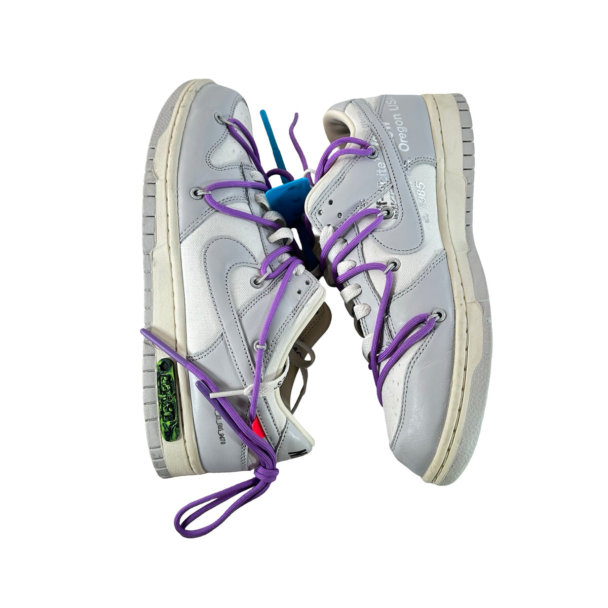 DM1602 125 Nike Dunk Low Off-White Lot 47 [USED] - 8 M (Used) (No Box)