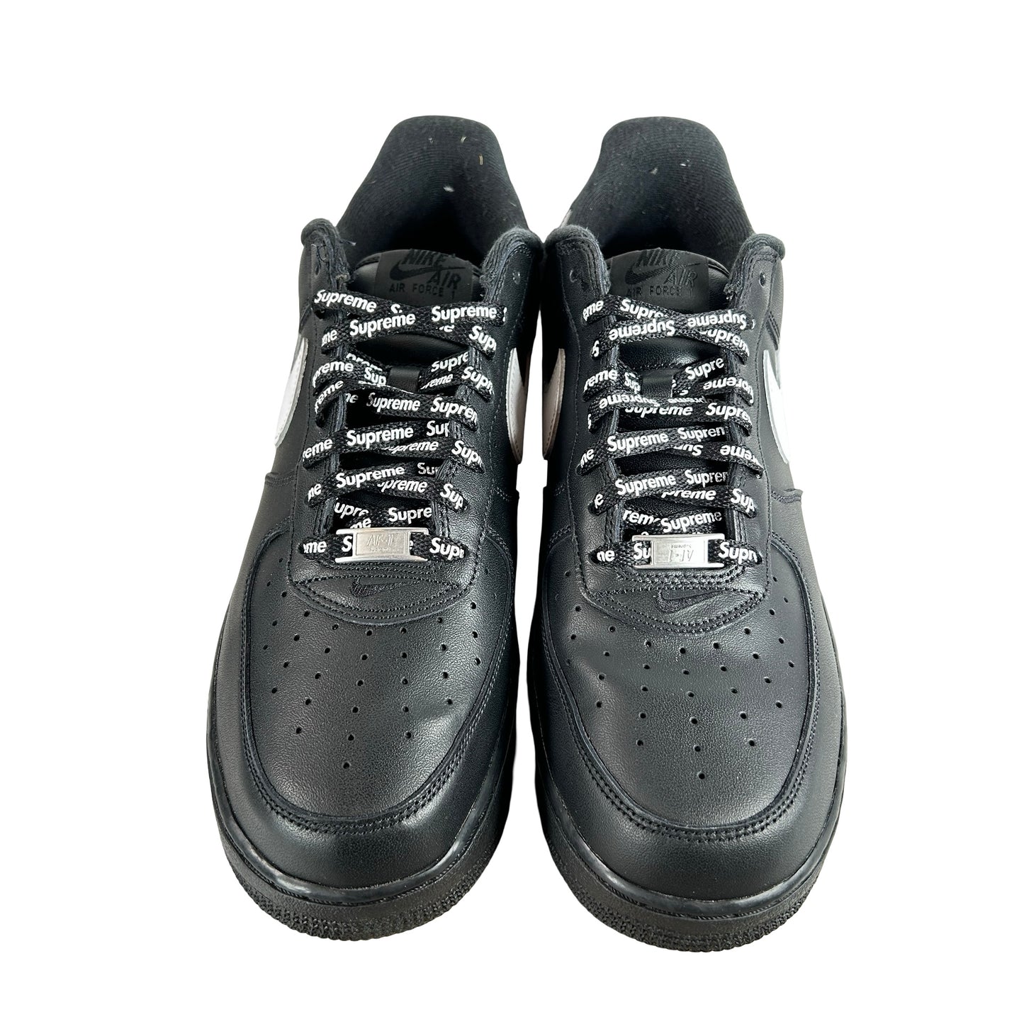 CU9225 002 Nike Air Force 1 Low Supreme Black White [USED] - 12 M (Used)