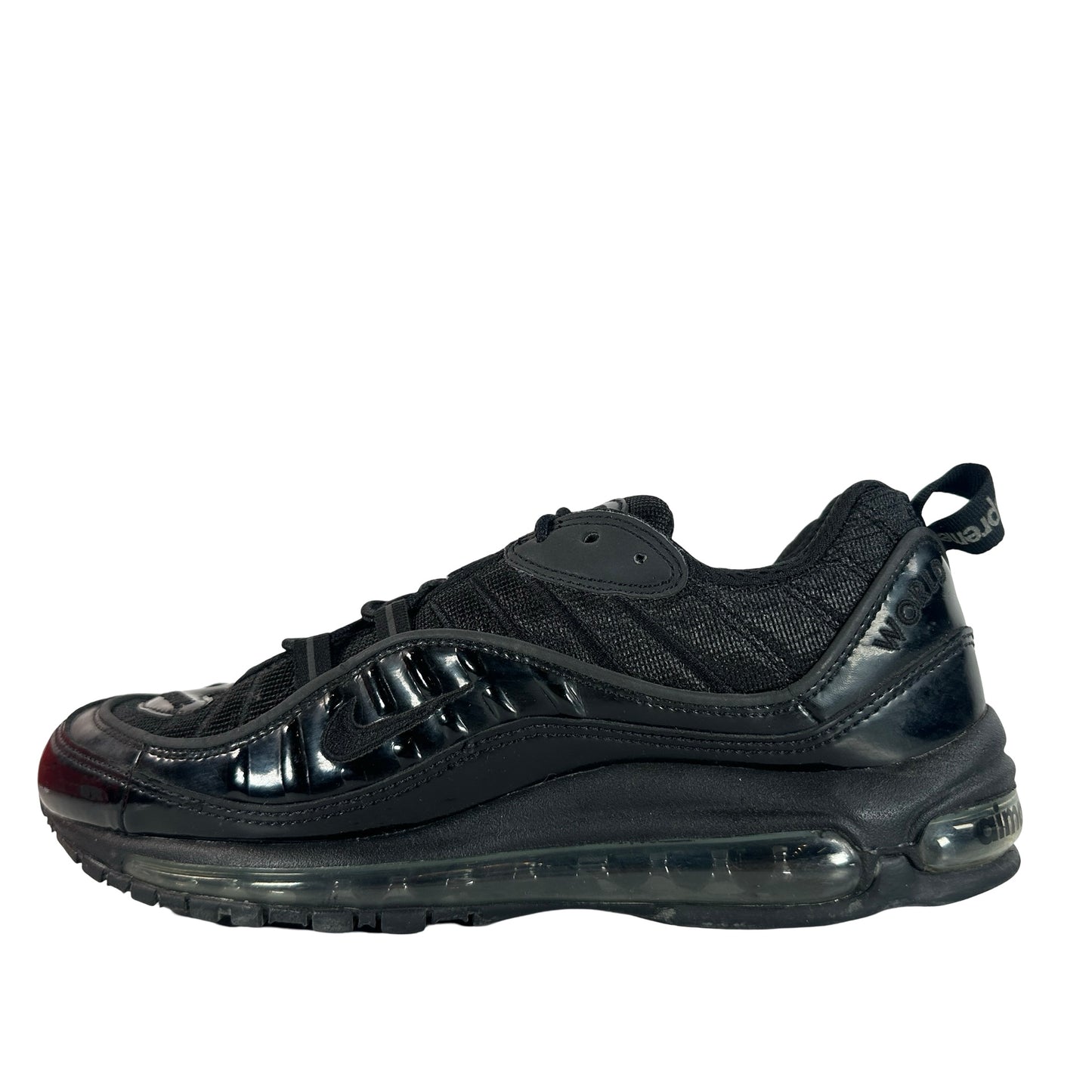 844694 001 Nike Air Max 98 Supreme Black [USED] - 9 M (Used)