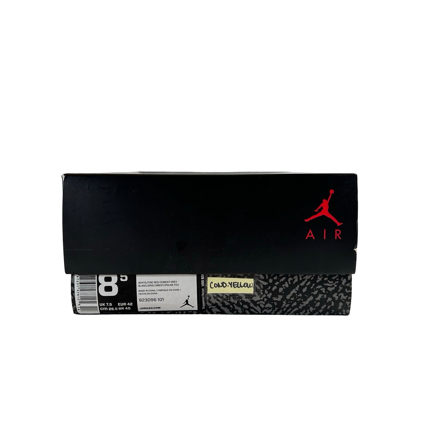 923096 101 Jordan 3 Retro Free Throw Line White Cement [CONDITIONAL] - 8.5 M (Yellowing Soles)