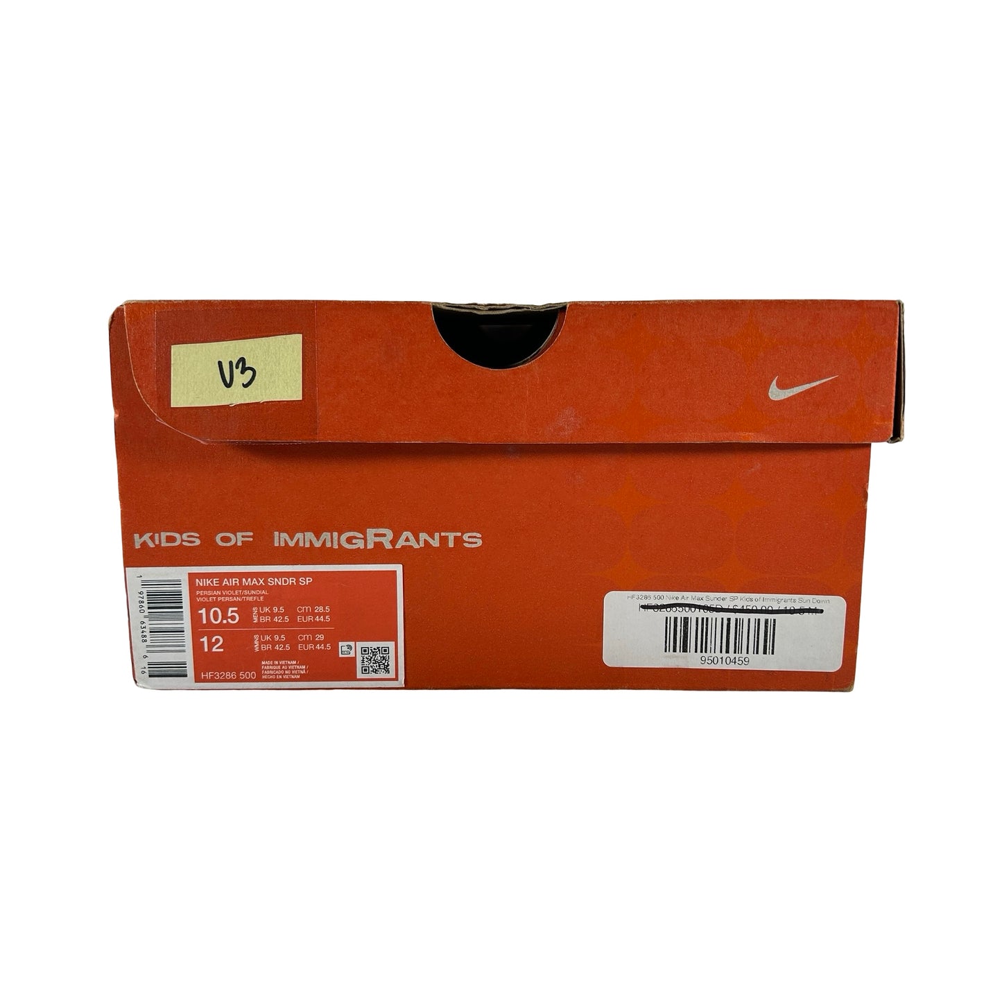 HF3286 500 Nike Air Max Sunder SP Kids of Immigrants Sun Down [USED] - 10.5 M (Used3)