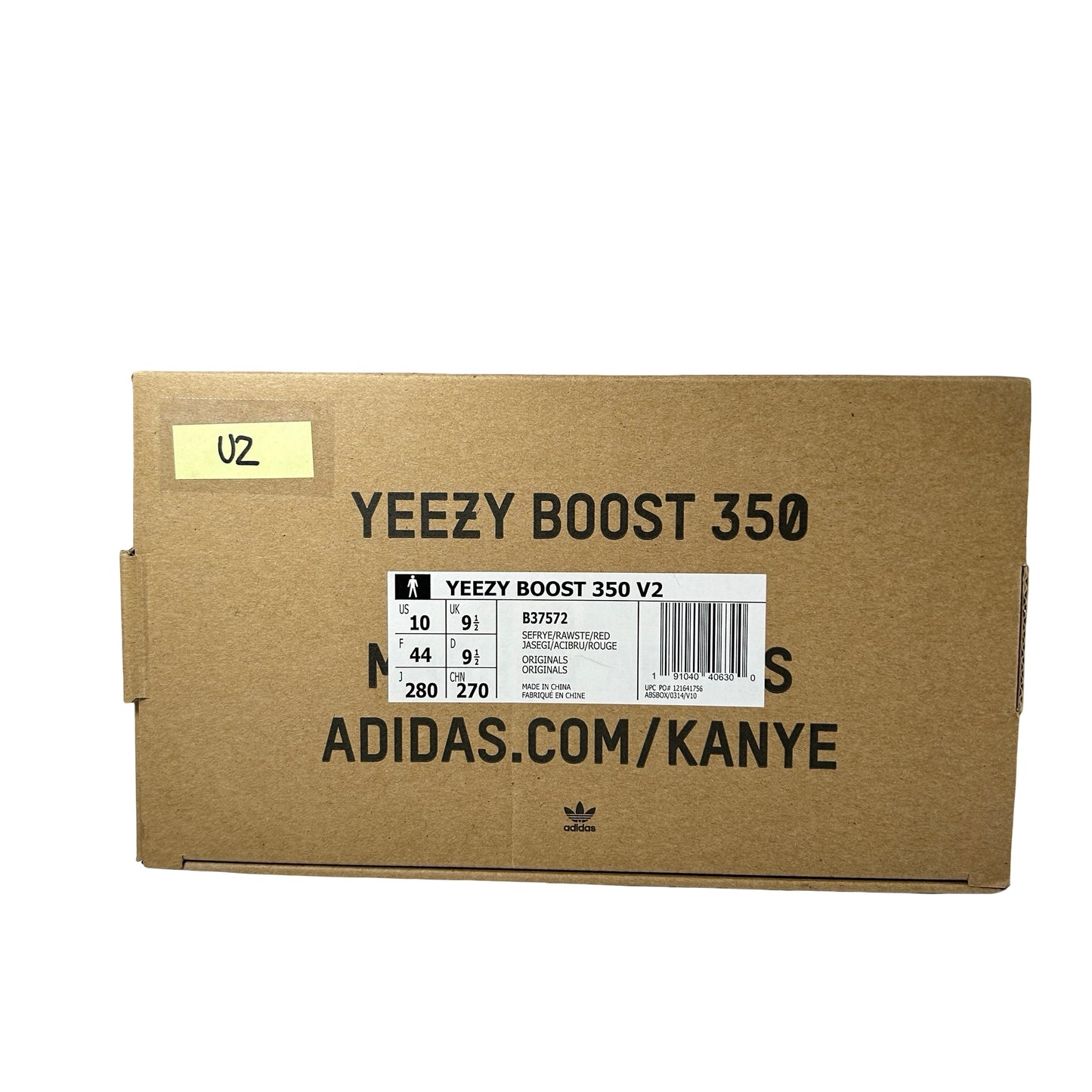 B37572 adidas Yeezy Boost 350 V2 Semi Frozen Yellow [USED] - 10 M (Used2)