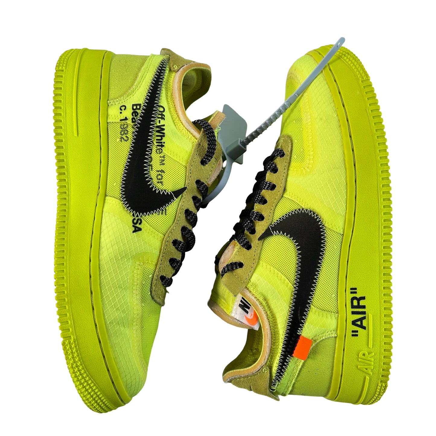 AO4606 700 Nike Air Force 1 Low Off-White Volt [USED] - 7 M (Used)