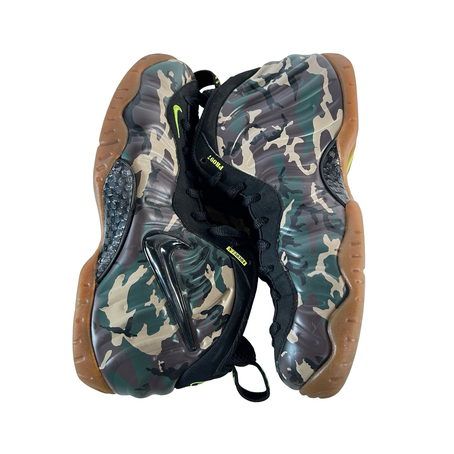 587547 300 Nike Air Foamposite Pro Army Camo [USED] - 7.5 M (Used) (Replace Box)