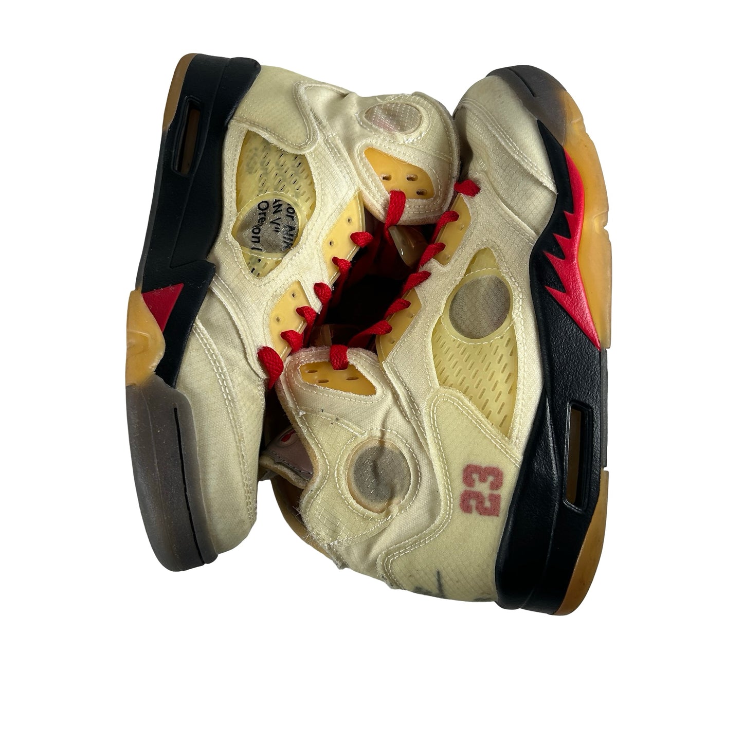 DH8565 100 Jordan 5 Off-White Sail [USED] - 9 M (Used8) (Missing Insoles)