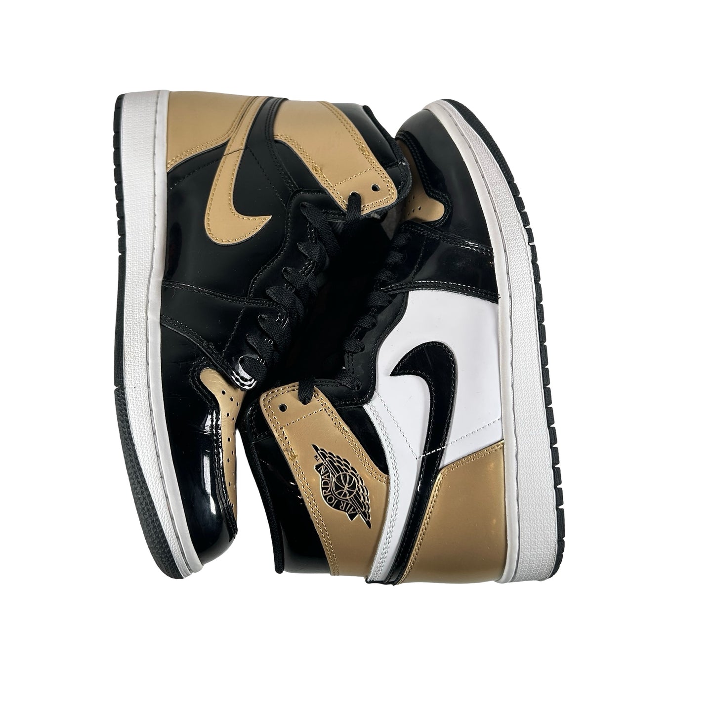 861428 007 Jordan 1 Retro High NRG Patent Gold Toe [USED] - 8.5 M (Used)