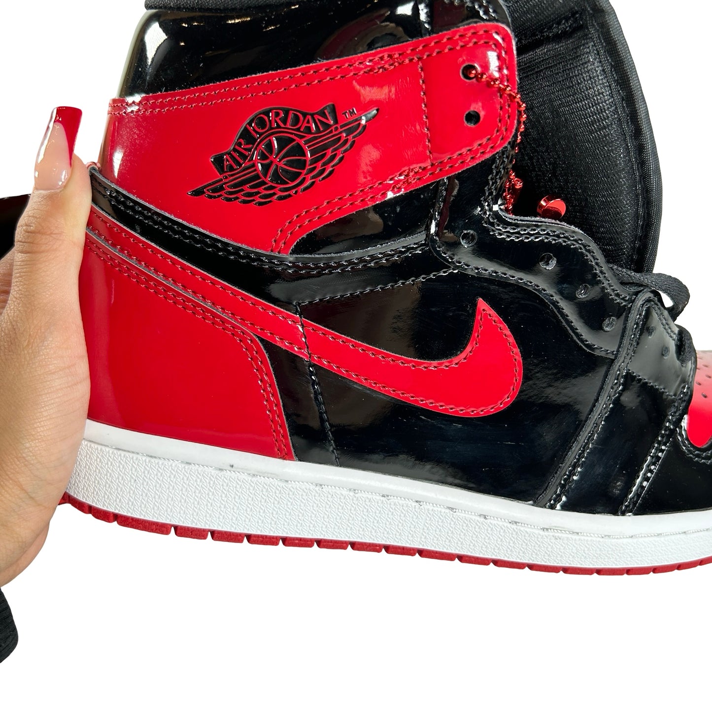 555088 063 Jordan 1 Retro High OG Patent Bred [CONDITIONAL] - 10 M (Mark on side panel) (Damaged Box)