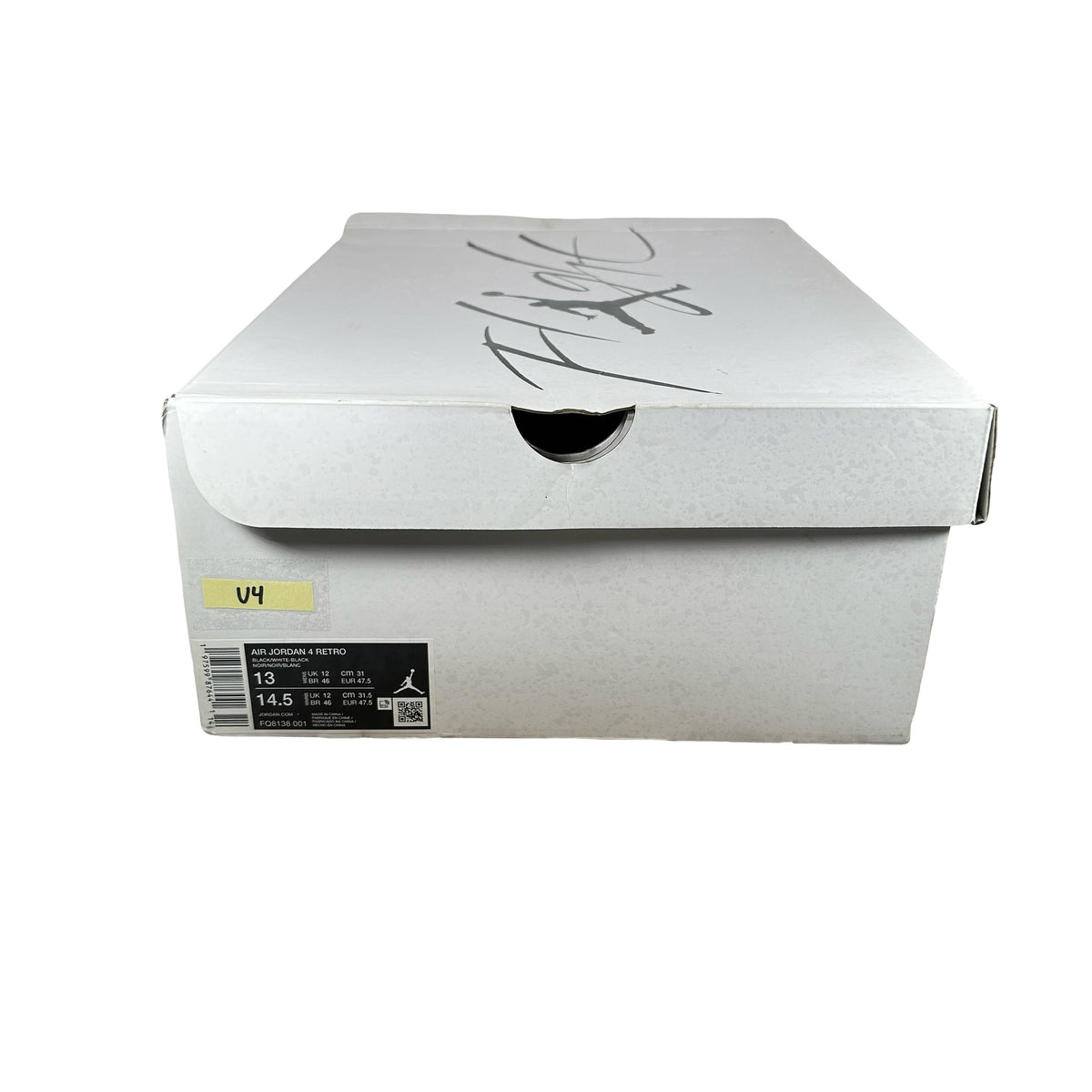 FQ8138 001  Jordan 4 Retro White Thunder [USED] - 10 M (Used12)