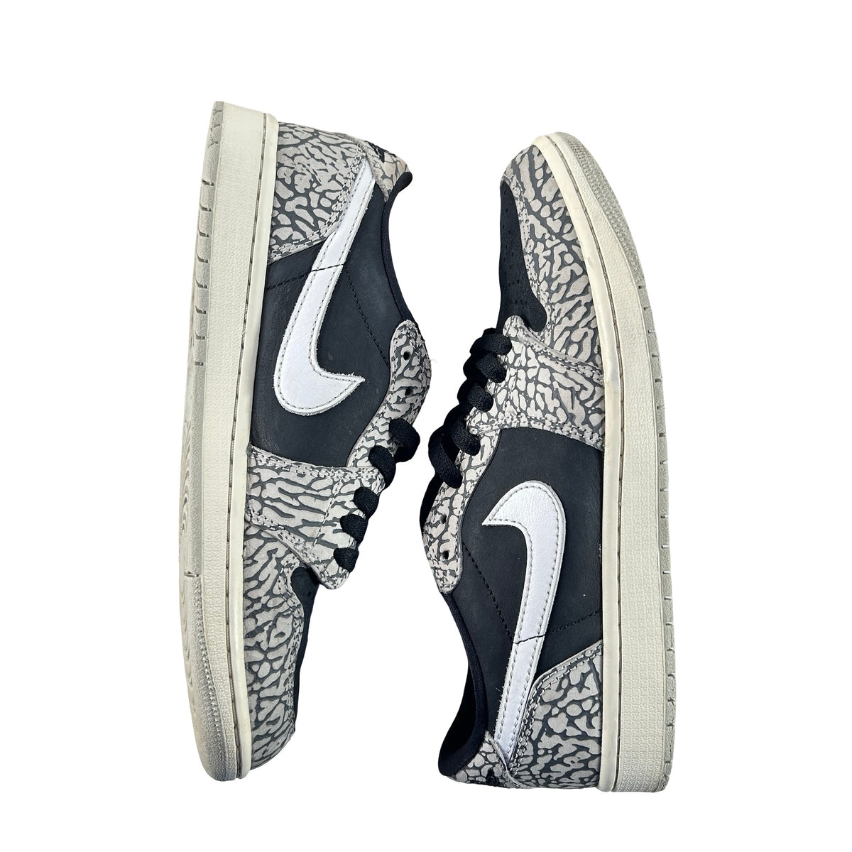 CZ0790 001 Jordan 1 Retro Low OG Black Cement [USED] - 8 M (Used)