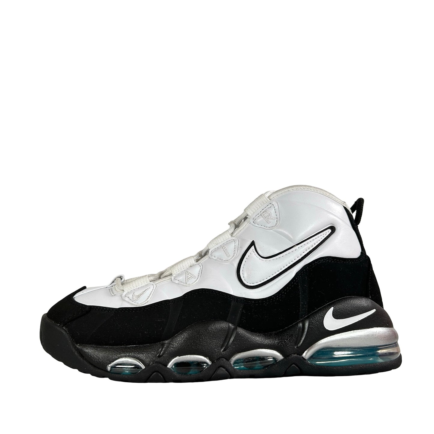311090 100 Nike Air Max Uptempo 95 White Black Teal [USED] - 8 M (Used)
