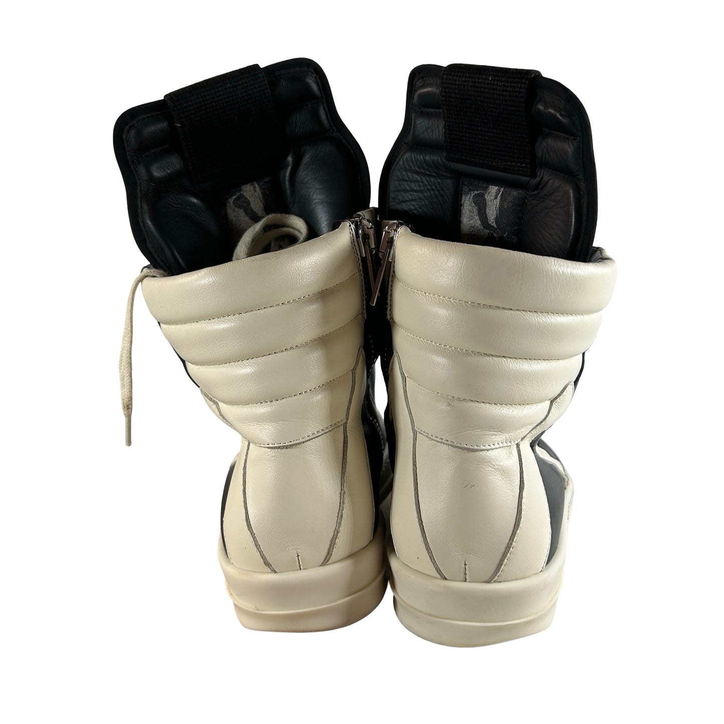 RU01B1894 LPO 9111 Rick Owens Geobasket High 'Black Milk' [USED] - 42 EU (Used)