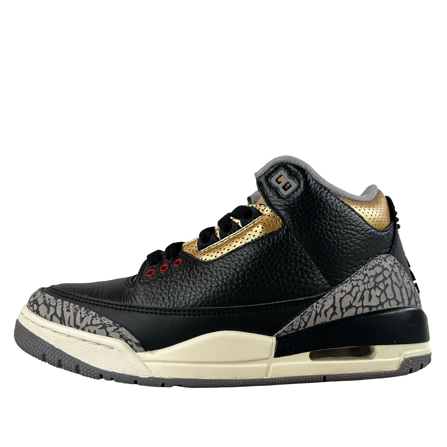 CK9246 067 Jordan 3 Retro Black Cement Gold (W) [USED] - 8 W (Used)