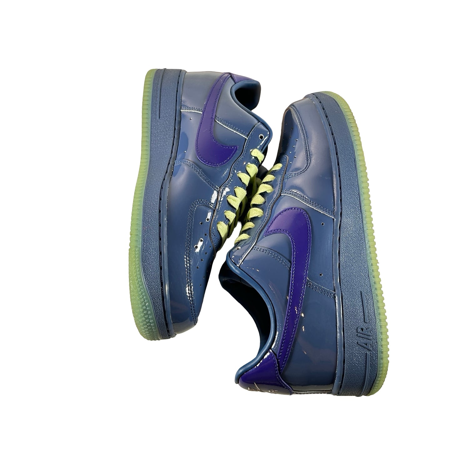 IO4489 400 Nike Air Force 1 Low Patent Leather Mystic Navy Grape Ice [USED] - 8 M (Used)
