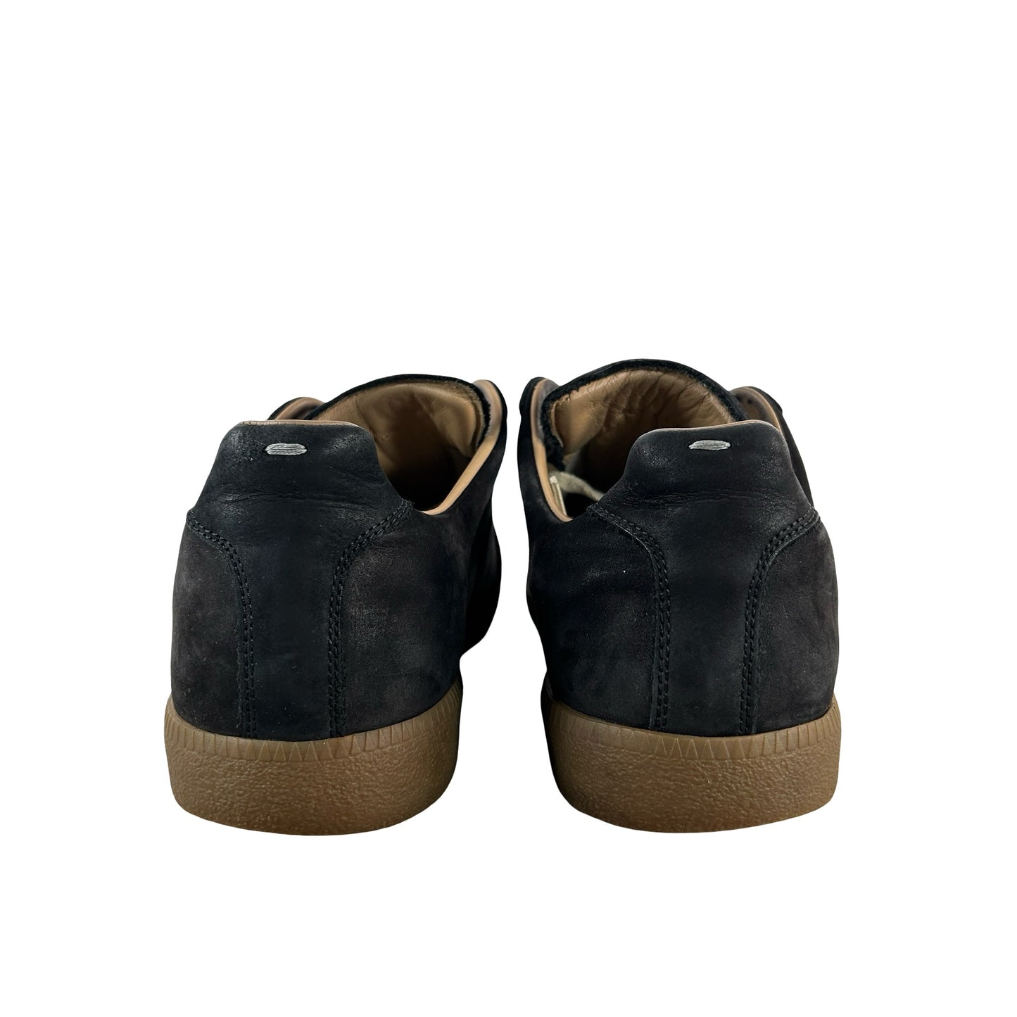 S57WS0240P1892963 Maison Margiela Paint Replica German Army Trainer (GAT) Black [USED] - 44 EU (Used)