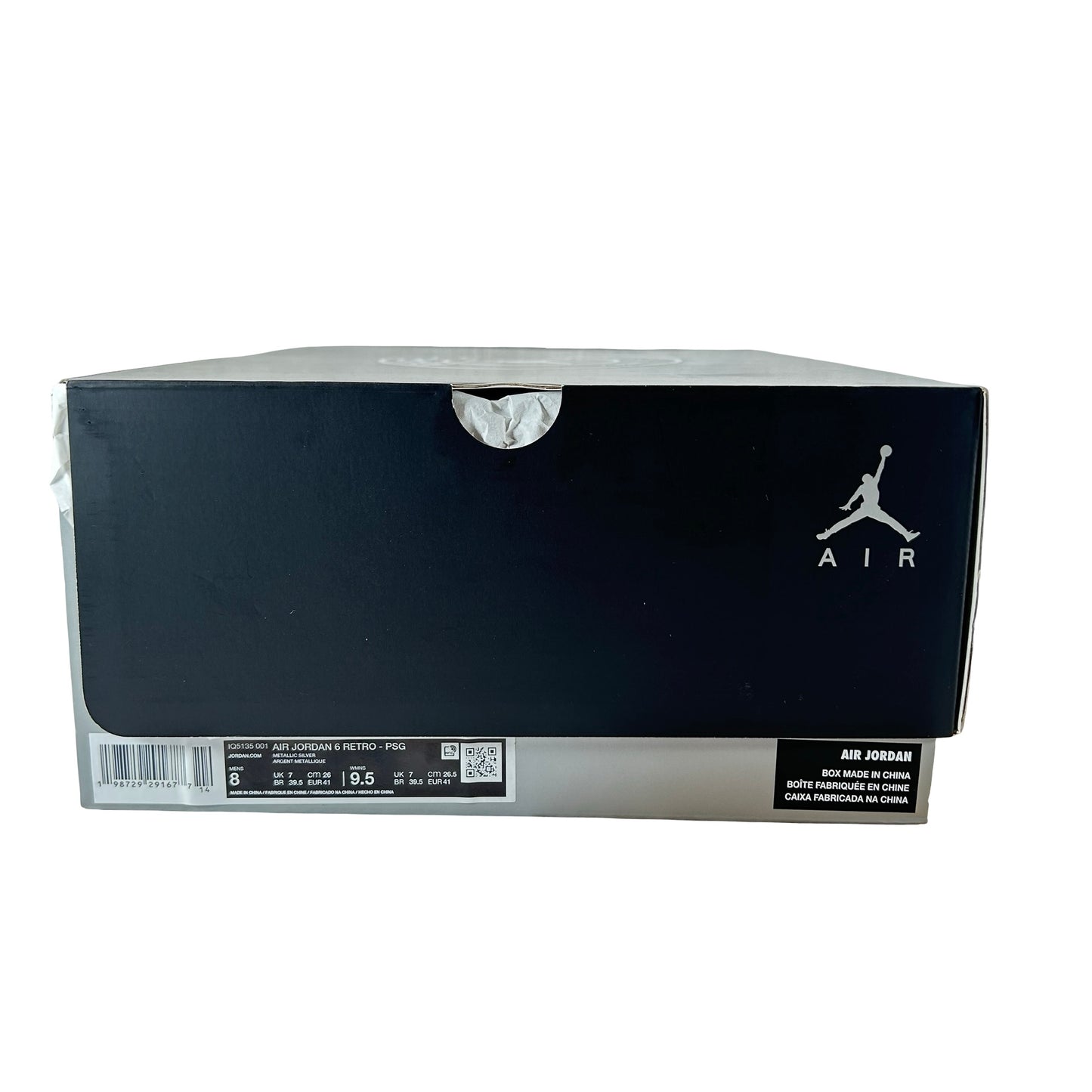 IQ5135 001 Jordan 6 Retro PSG Paris Saint-Germain Silver [USED] - 8 M (Used)