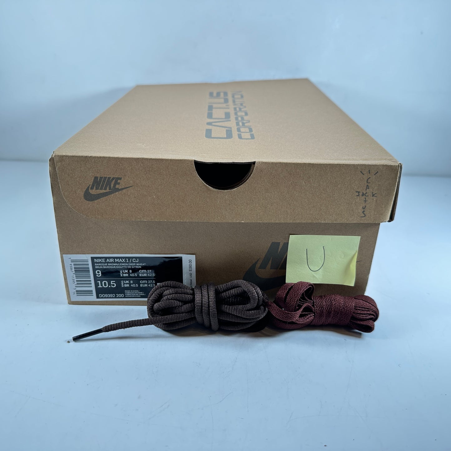 DO9392 200 Nike Air Max 1 Travis Scott Brown [USED] - 9 M (Used)