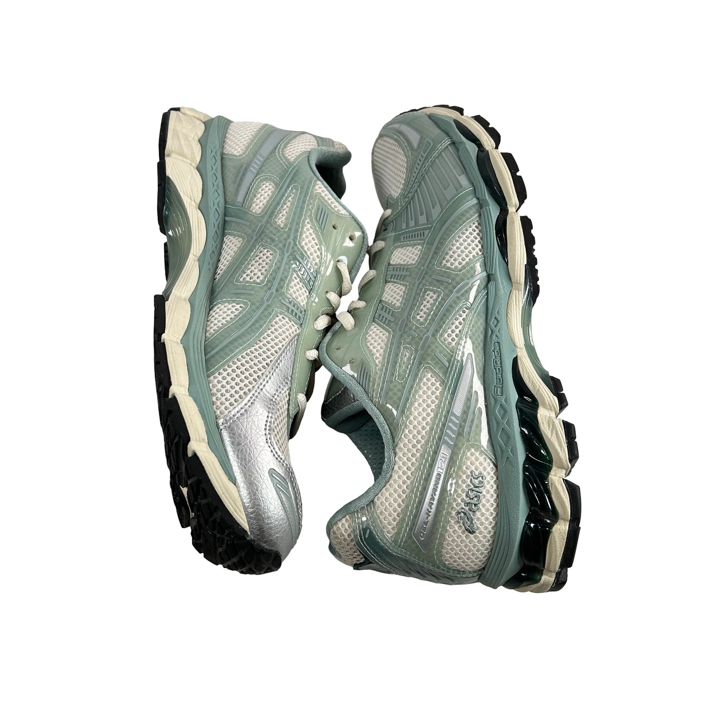 1203A675 100 ASICS Gel-Kayano 12.1 Kith Cream Sage [USED] - 8.5 M (Used) (No Box)