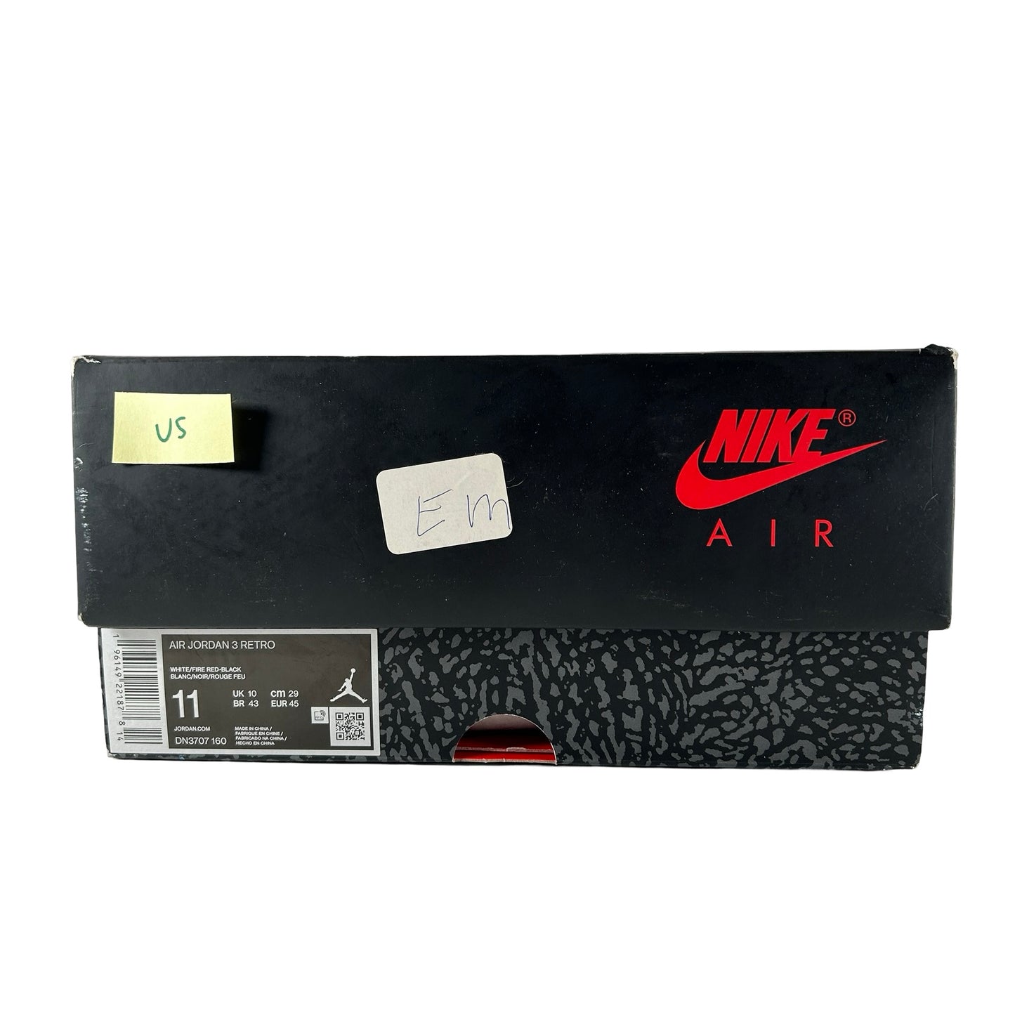 DN3707 160 Jordan 3 Retro Fire Red (2022) [USED] - 11 M (Used5)