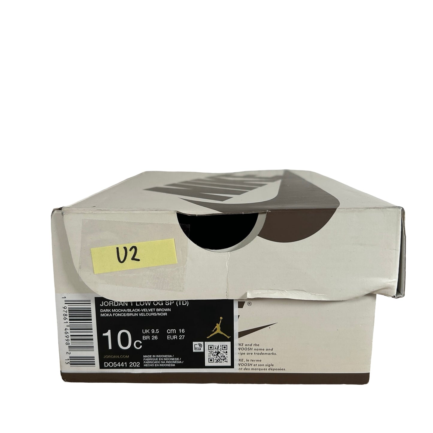 DO5441 202 Jordan 1 Retro Low OG SP Travis Scott Velvet Brown (TD) [USED] - 10 C (Used2)