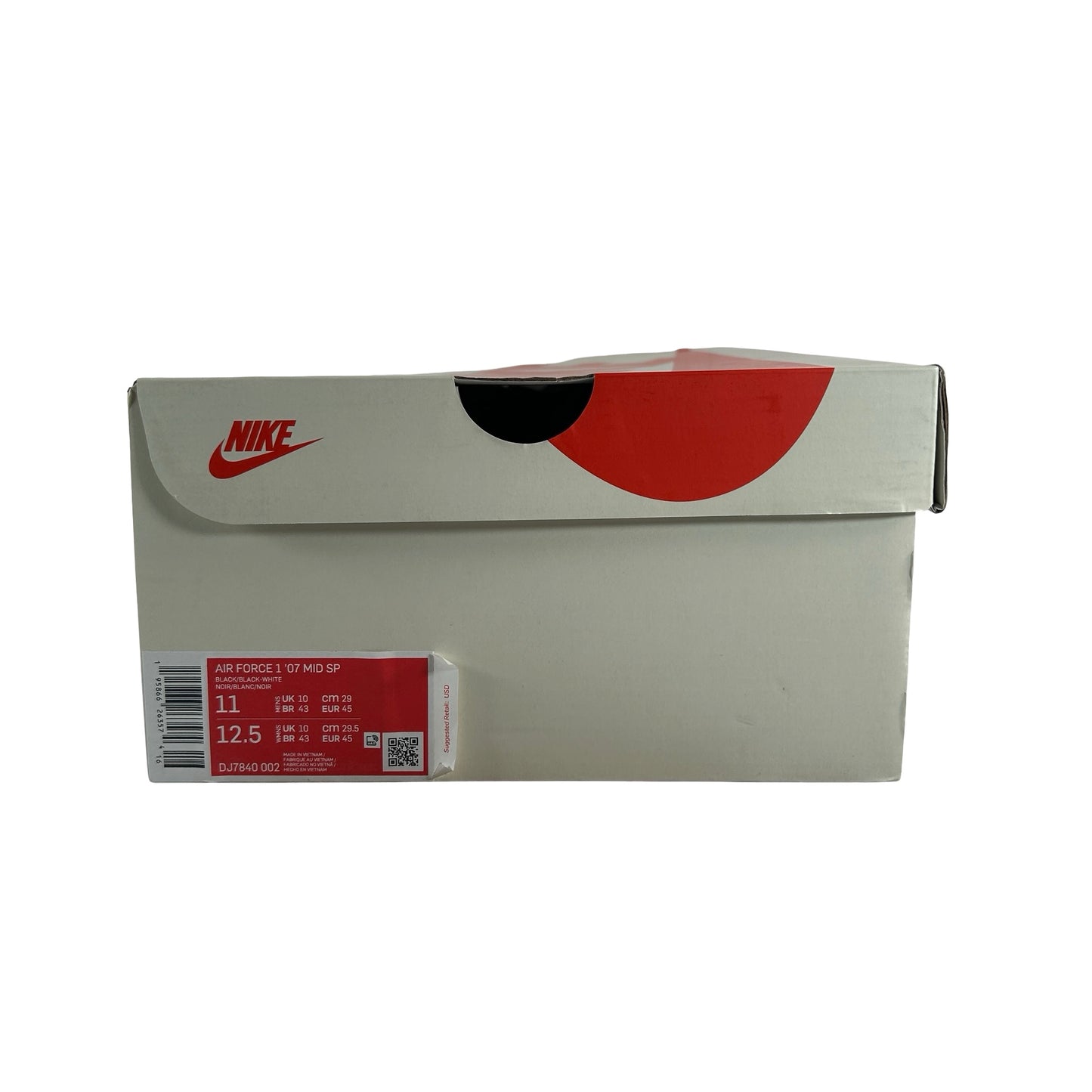 DJ7840 002 Nike Air Force 1 Mid Stussy Grey Black [USED] - 11 M (Used)