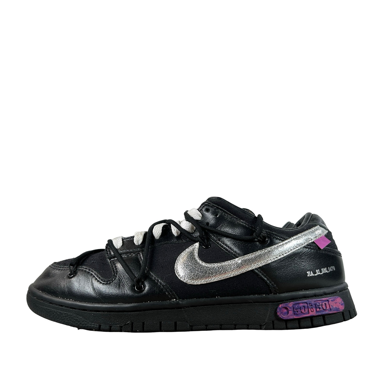 DM1602 001 Nike Dunk Low Off-White Lot 50 [USED] - 10.5 M (Used) (No Box)