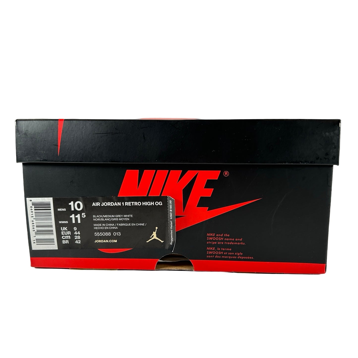 555088 013 Jordan 1 Shadow (2018) [USED] - 10 M (Used)