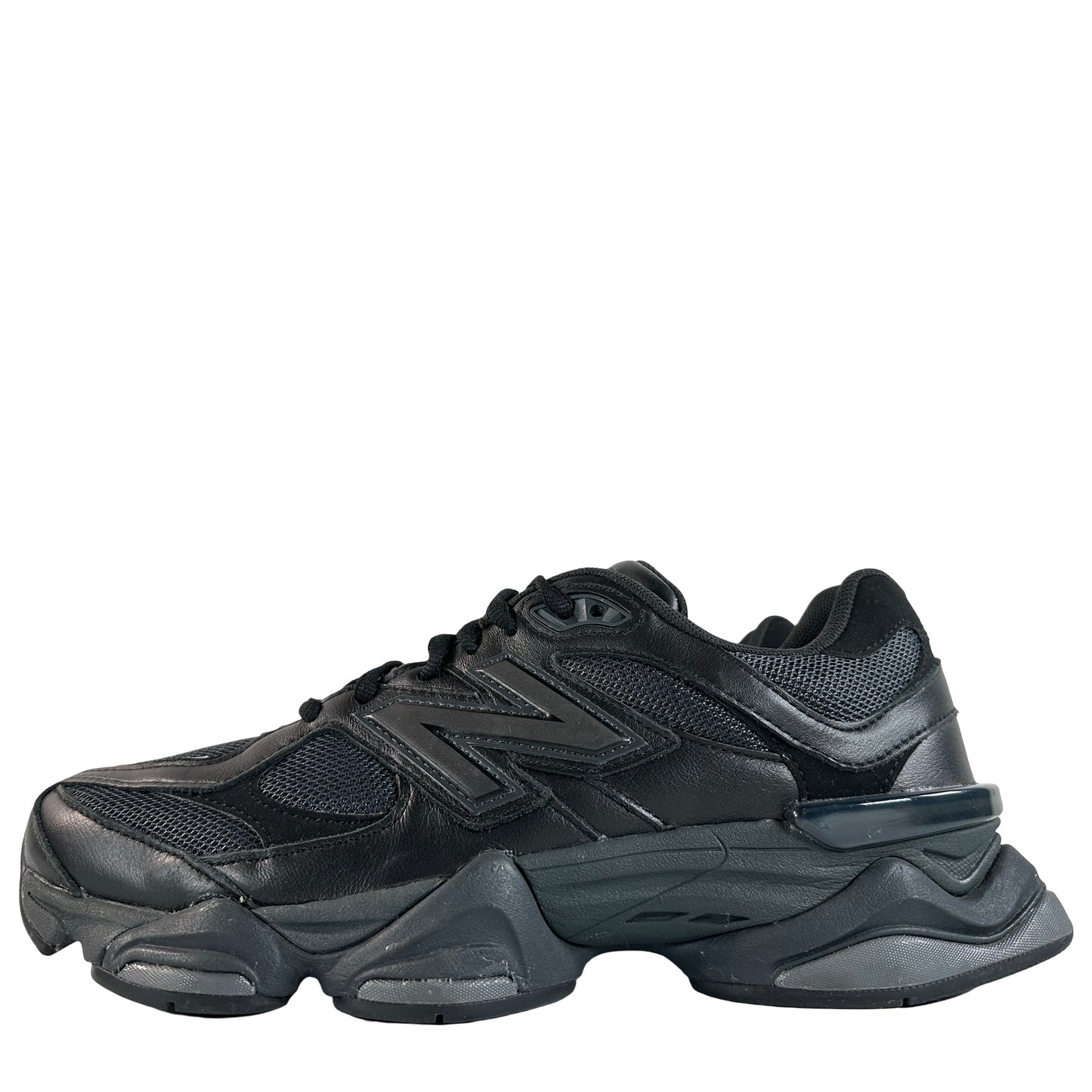 U9060NRI New Balance 9060 Triple Black Leather [USED] - 8.5 M (Used) (No Box)