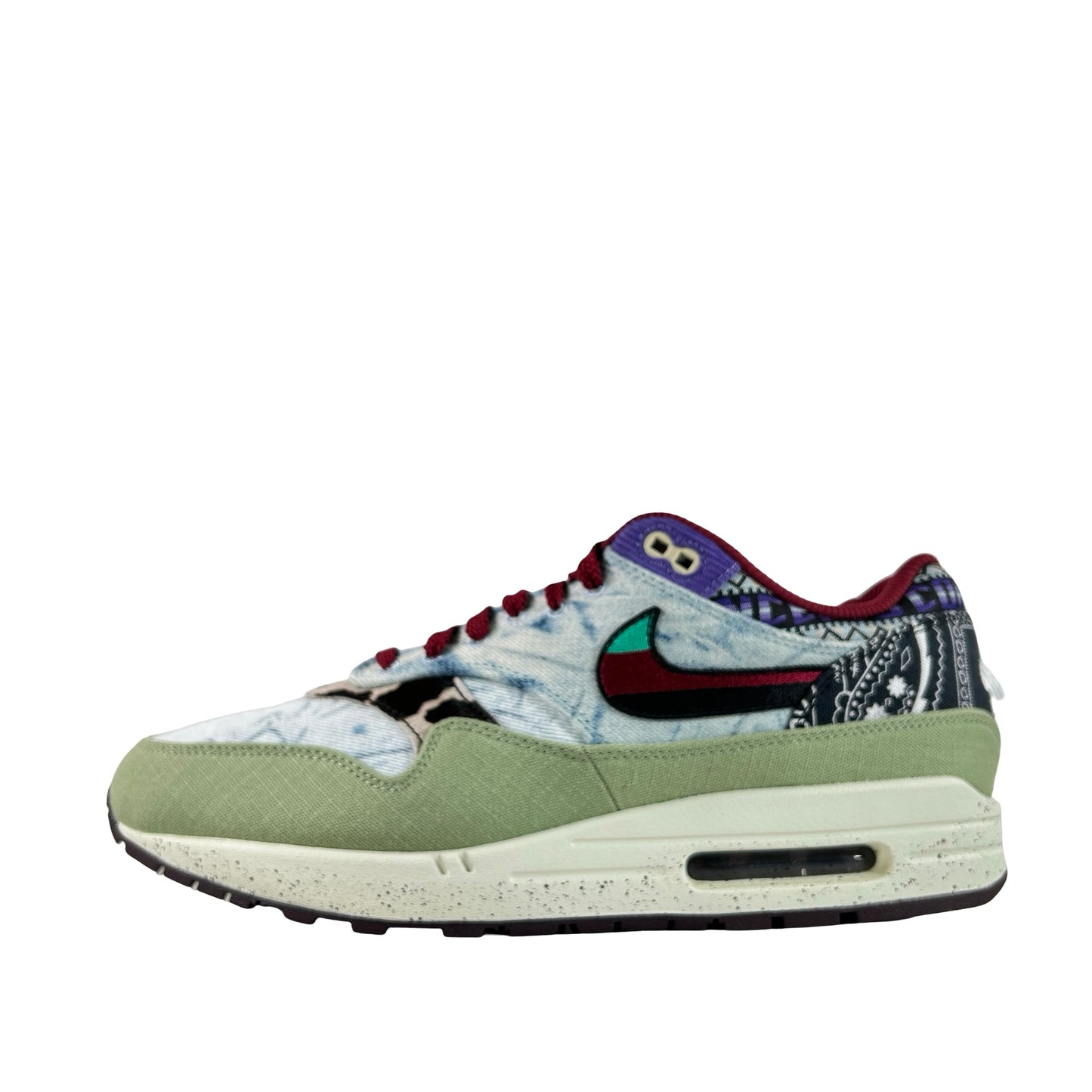 DN1803 300 Nike Air Max 1 Concepts Denim Oliva Lona
