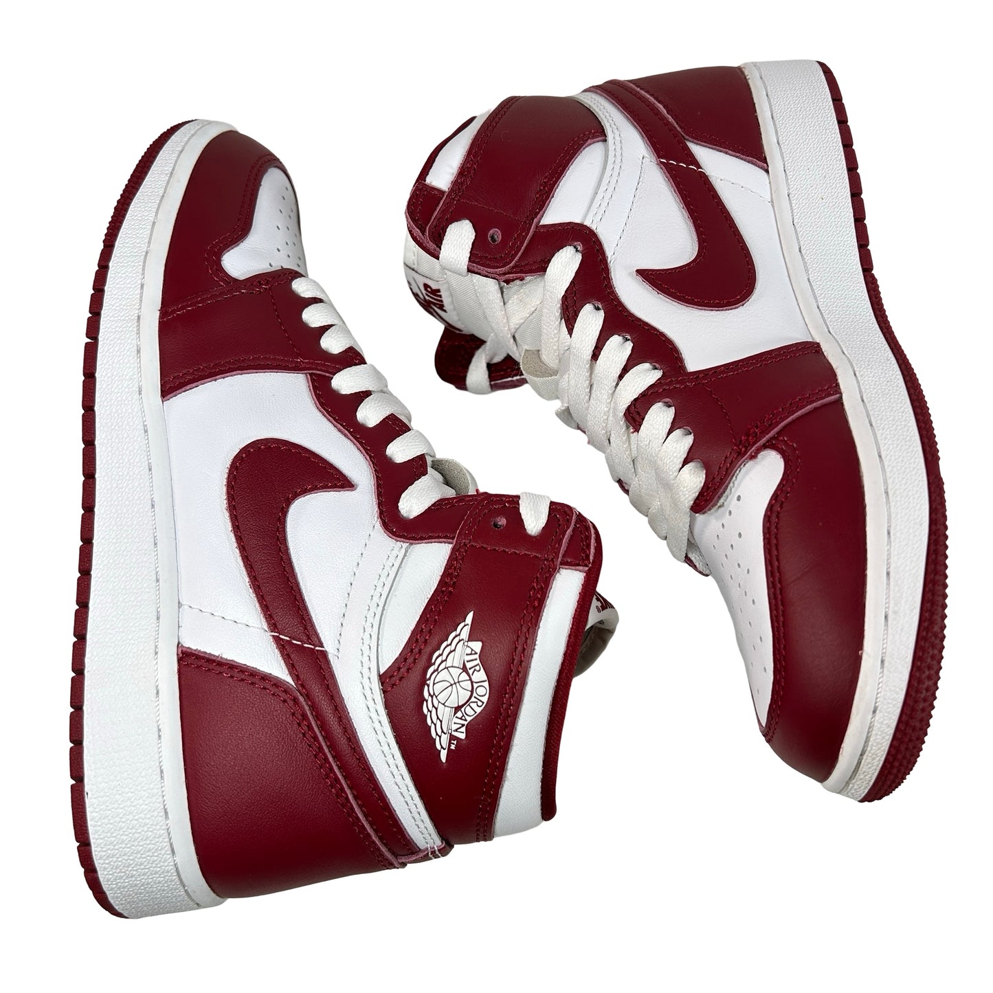 FD1437 160 Jordan 1 Retro High OG Artisanal Team Red (GS) [USED] - 5 Y (Used) (No Box)