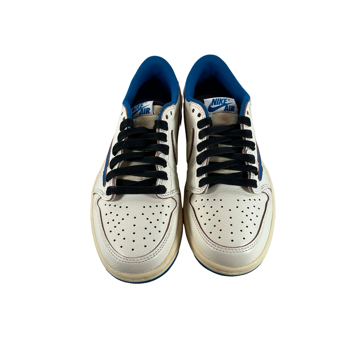 DM7866 104 Jordan 1 Retro Low OG SP Fragment x Travis Scott Sail Military Blue [USED] - 5.5 M (Used)