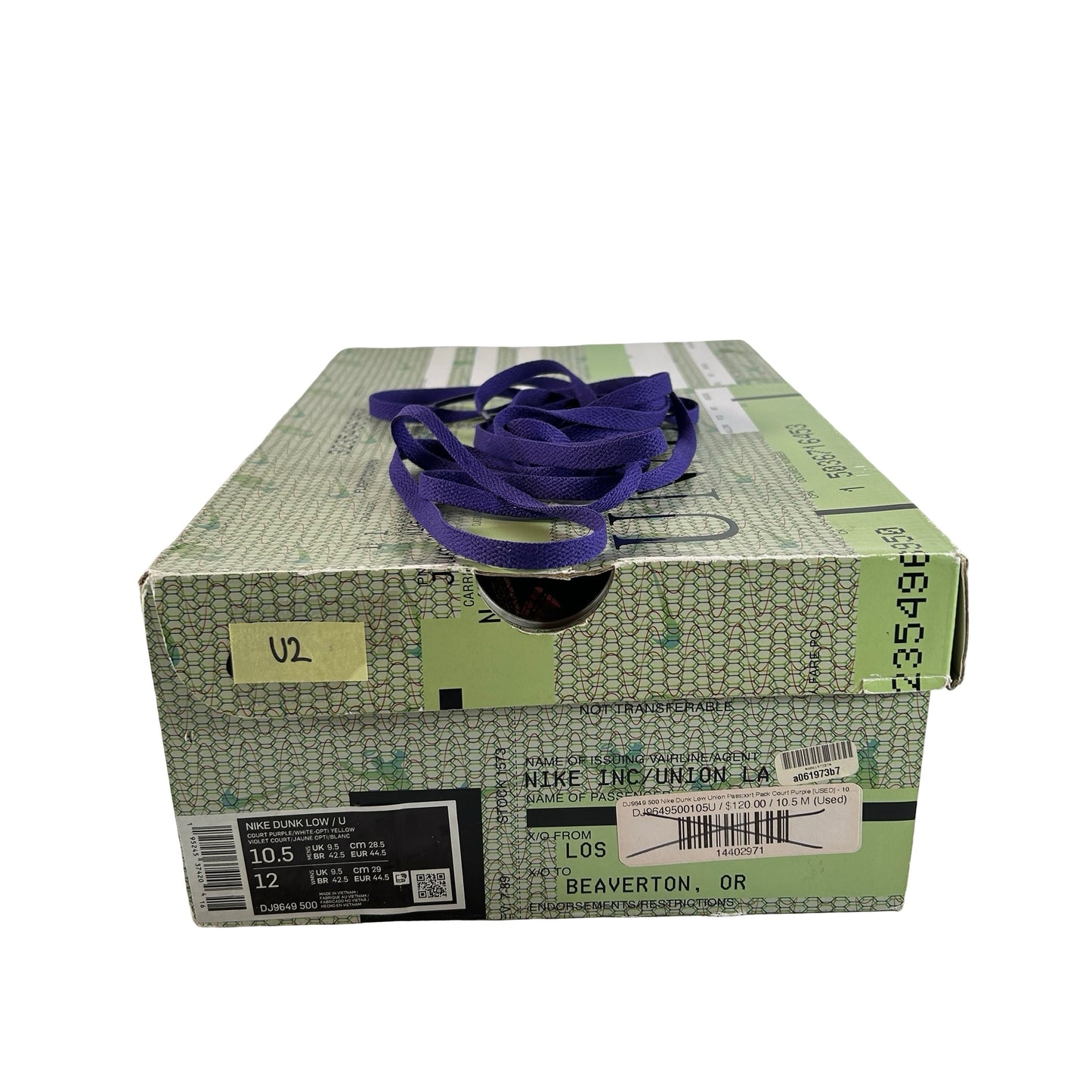 DJ9649 500 Nike Dunk Low Union Passport Pack Púrpura