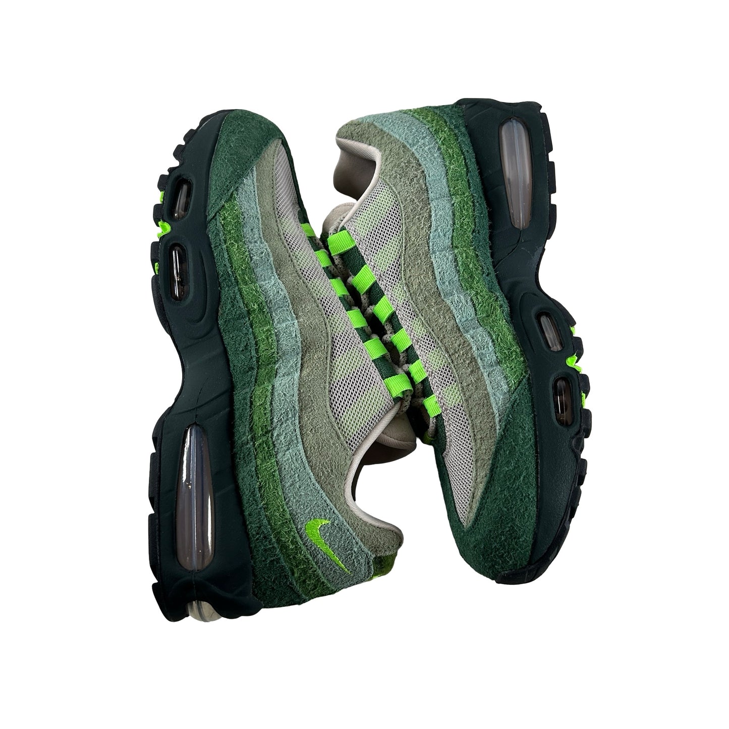 IQ3986 300 Nike Air Max 95 Big Bubble Ducks of a Feather Oregon Ducks The Woods [USED] - 9.5 M (Used2)