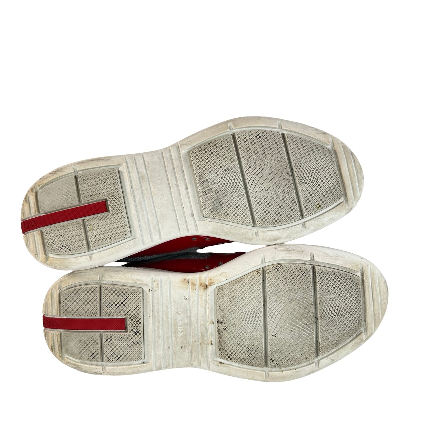 4E3400 ASZ F0F5C Prada America's Cup Red Silver [USED] - US 9.5 M (Used) (No Label)
