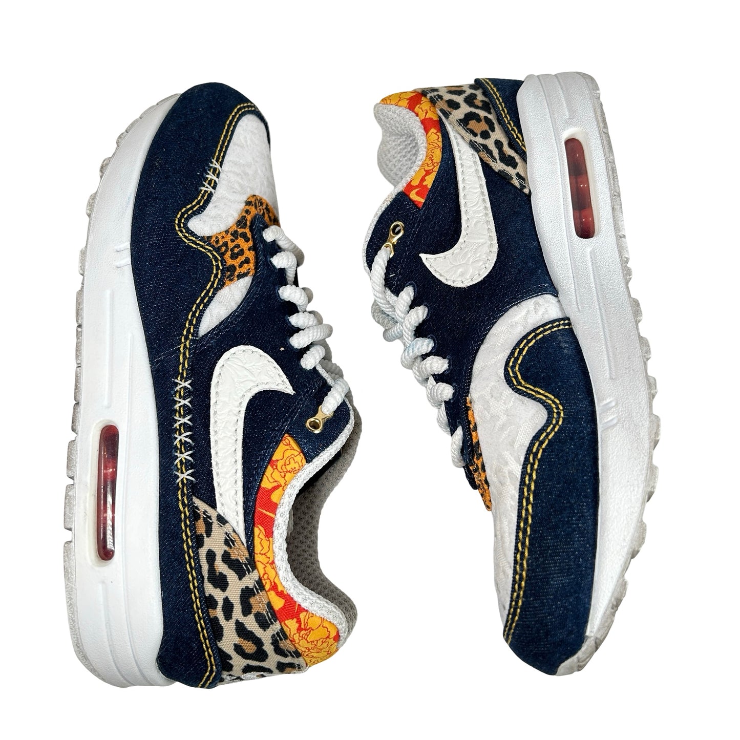 FJ4452 432 Nike Air Max 1 Premium Denim Leopard [USED] - 11.5 M (Used)