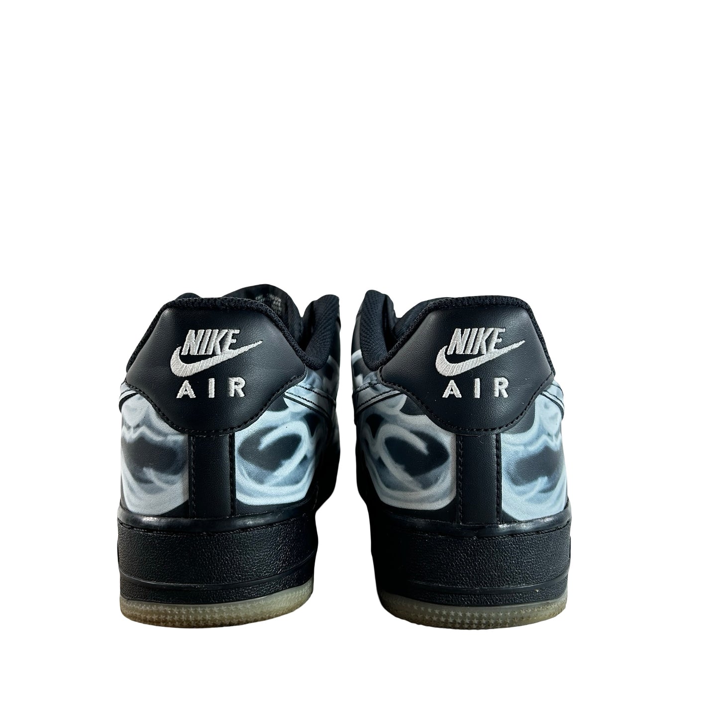 BQ7541 001 Nike Air Force 1 Low Black Skeleton Halloween (2019) [USED] - 10.5 M (Used) (Replace Box)