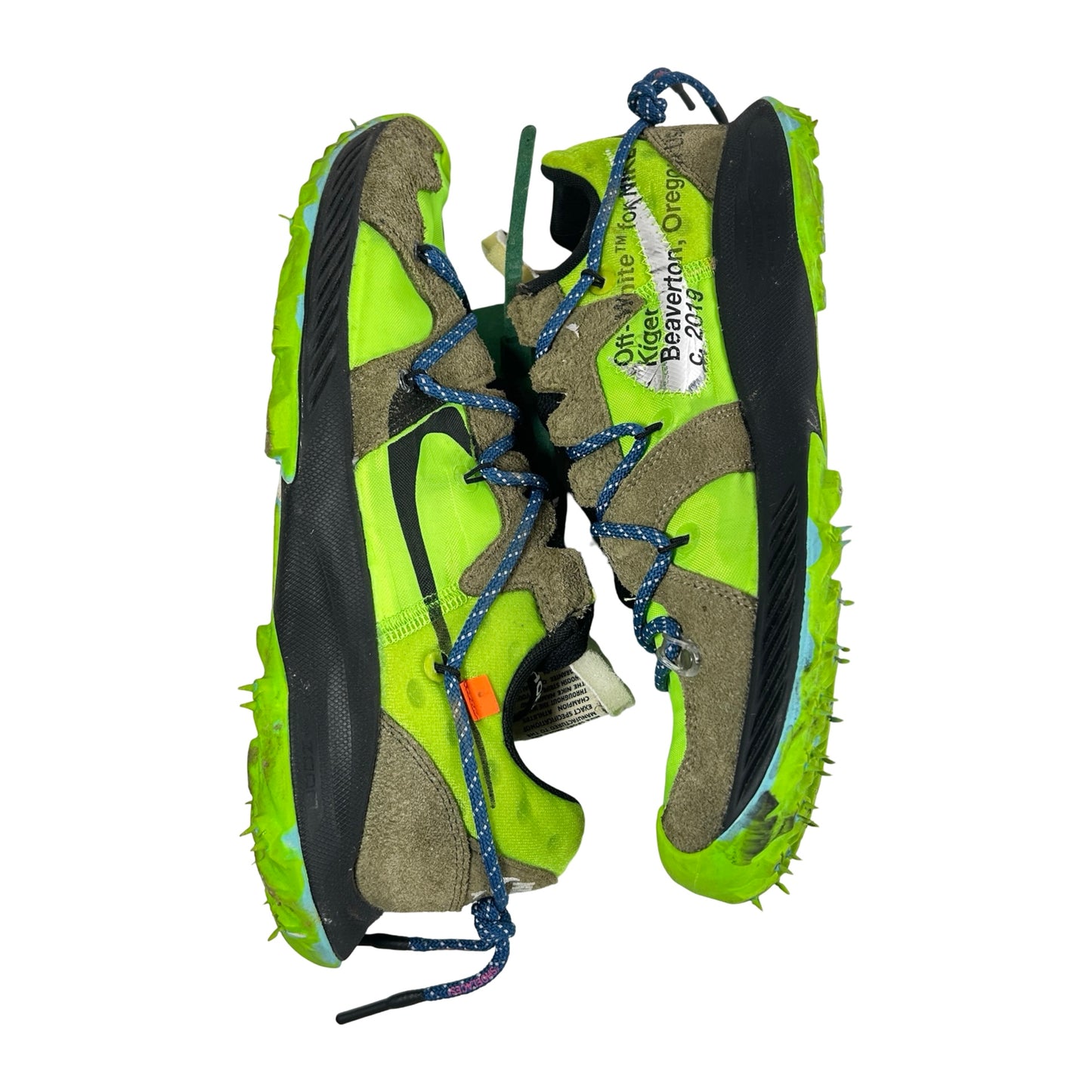 CD8179 300 Nike Zoom Terra Kiger 5 OFF-WHITE Electric Green (Women's) [USED] - 11.5 W / 10 M (Used)