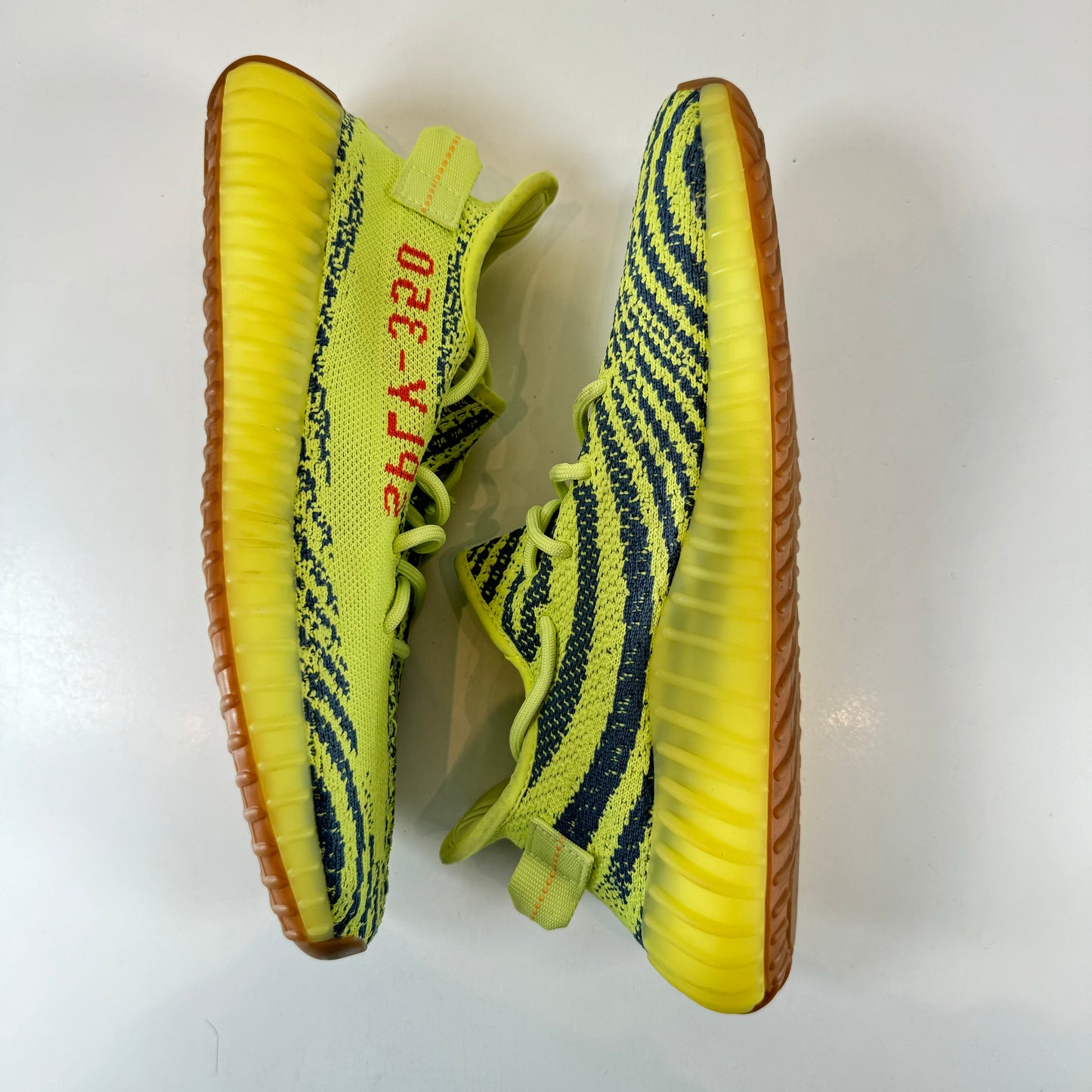 B37572 adidas Yeezy Boost 350 V2 Semi Frozen Yellow [USED] - 9.5 M (Used) (No Box)